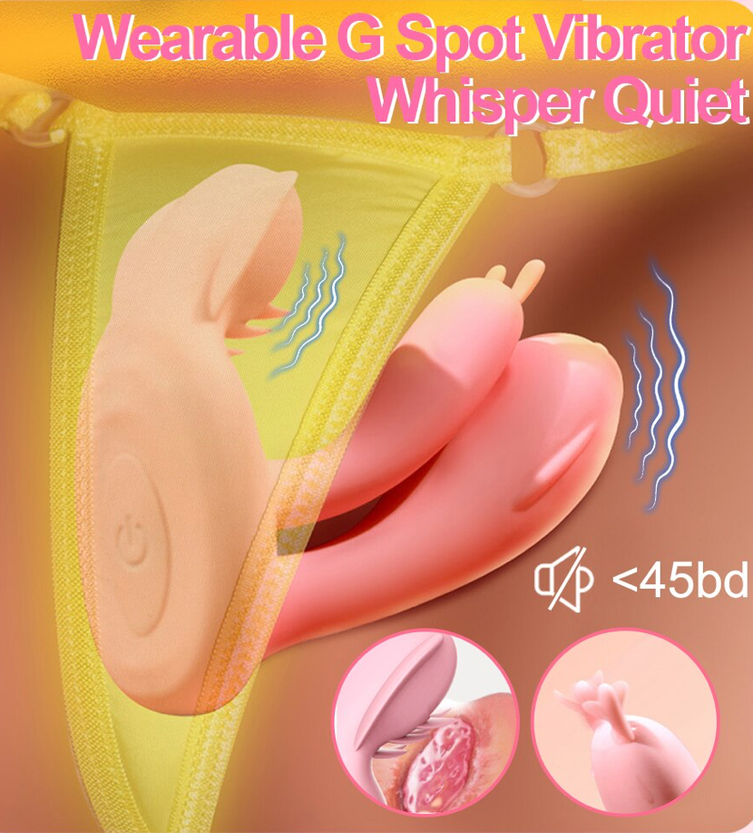 Zuigbare vibrator, draagbaar onder kleding