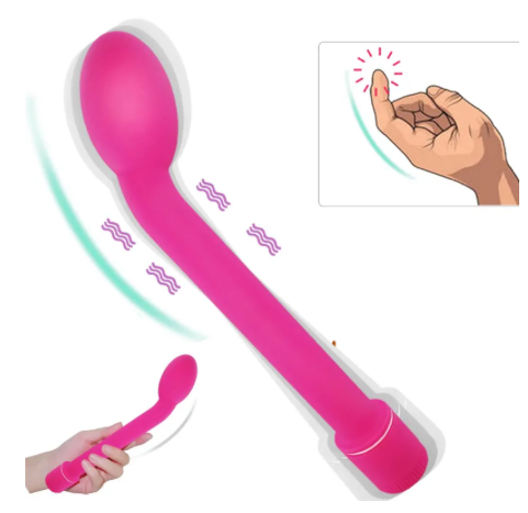 Vibrator with curved end