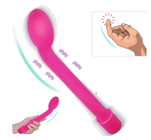 Vibrator with curved end