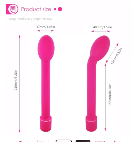 Vibrator with curved end