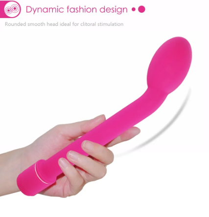 Vibrator with curved end