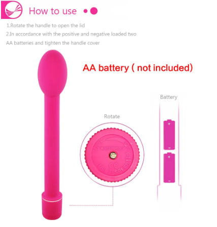 Vibrator with curved end