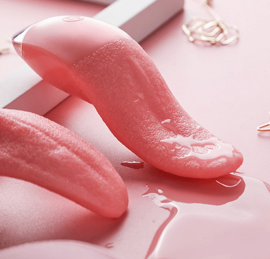 Licking tongue vibrator