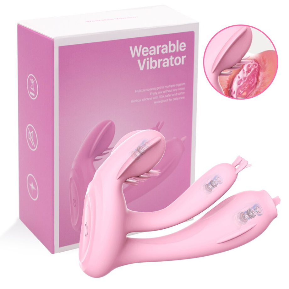 Zuigbare vibrator, draagbaar onder kleding